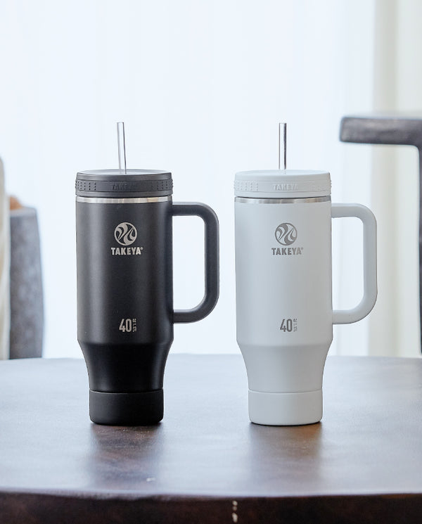 STRAW HANDLE TUMBLER